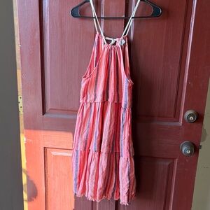 True Craft Coral and Navy Dress